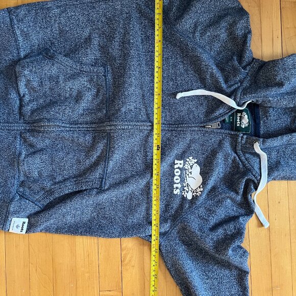 Roots blue hoodie with zipper, size Medium - Picture 7 of 8
